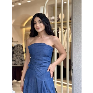 İNCE JEAN GOLD DÜĞMELİ BÜSTİYER