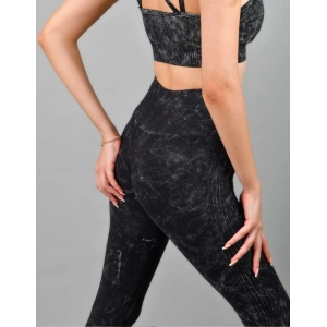 ALPHA SİYAH YIKAMALI TAYT TAKIM