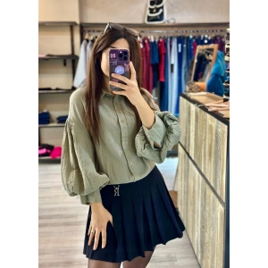 BALON KOL GÖMLEK HAKİ RENK