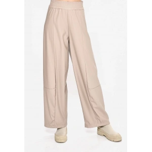 BEJ DERİ PALAZZO PANTOLON