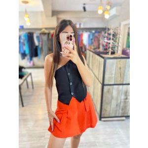 BELİ KUŞAKLI ŞORT ETEK