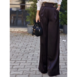 BELİ KUŞGÖZÜ BAĞLAMALI PANTOLON