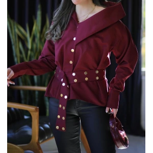 BORDO KEMERLİ GÖMLEK