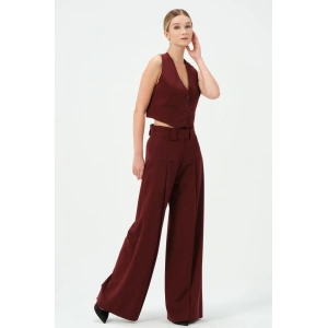 BORDO SATEN ASTARLI YELEK