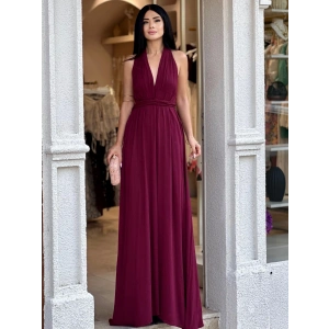 BORDO SIRT DEKOLTELİ FM ELBİSE