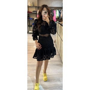 Dantelli Siyah Elbise