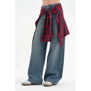 GÖMLEK DETAY JEAN PANTOLON W3