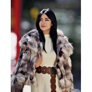 KAHVERENGİ KREM KARŞIK RENKLİ KÜRK PREMİUM KALİTE