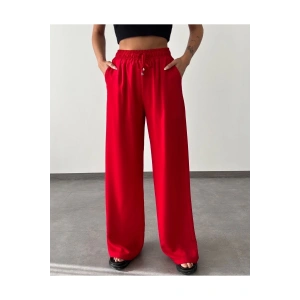 KIRMIZI BELİLASTİKLİ PANTOLON