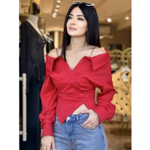 KIRMIZI TASARIM GÖMLEK W3