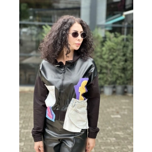 KOT VE DERİ DETAY KISA CEKET