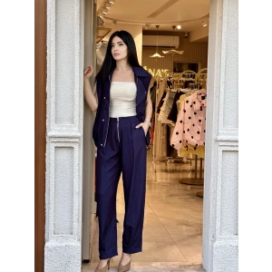 LACİVERT YELEK PANTOLON TAKIM NX