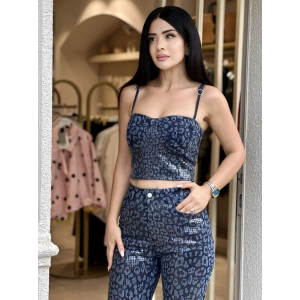 LEOPAR TASARIM VİNİL BÜSTİYER ITS