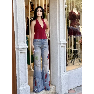 MARIO NAKIŞ DETAY JEAN PANTOLON ITS