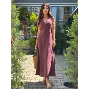 MÜRDÜM KETEN ELBİSE