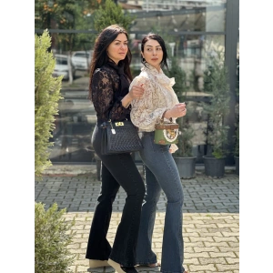 PENSLİ İSPANYOL KOT PANTOLON