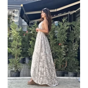 SIRT DEKOLTELİ MÜSLİN ELBİSE