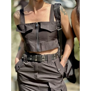 SİYAH BÜSTİYER CROP