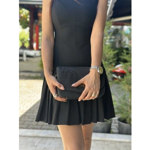 SİYAH LAZER KESİM ÇANTA