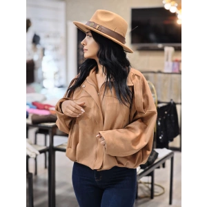 SÜET TABA BÜZGÜLÜ CEKET