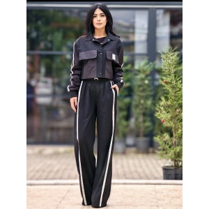 YAN ŞERİTLİ PANTOLON SİYAH