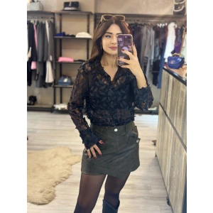 YAPRAK KABARTMALI GÖMLEK