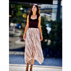 YILAN DESENLİ ŞİFON ETEK