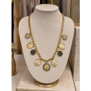 YUVARLAK DETAYLI GOLD KOLYE