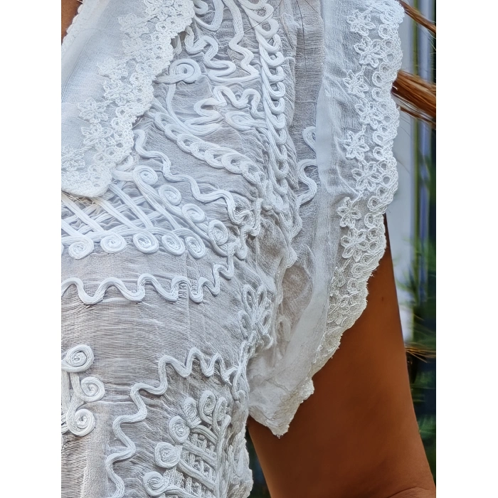 İŞLEMELİ ETEK BLUZ TAKIM