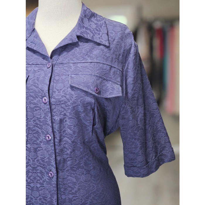 LACİVERT GÖMLEK ELBİSE