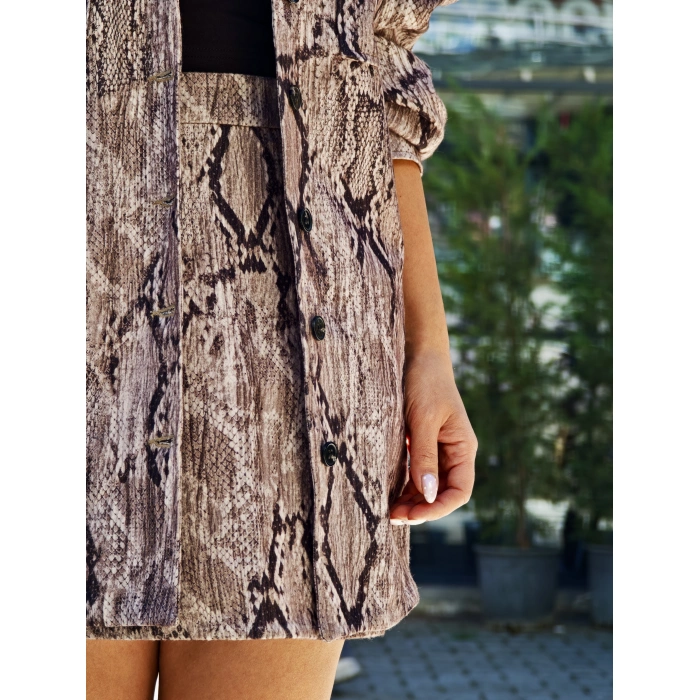 YILAN DESENLİ GÖMLEK CEKET