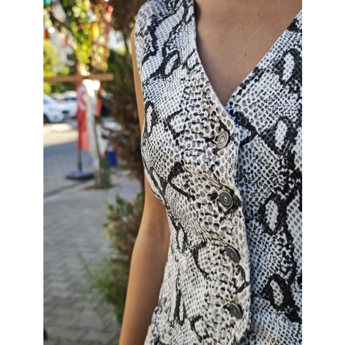 YILAN DESENLİ YELEK