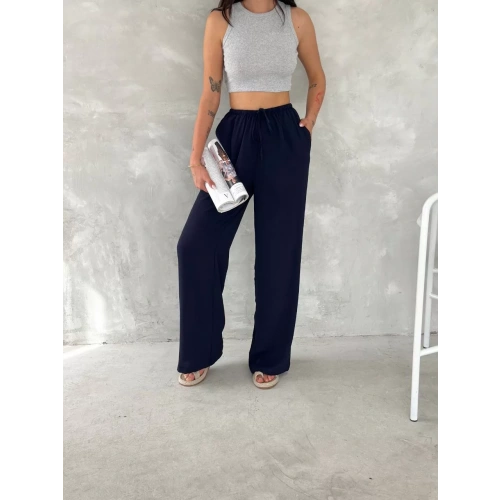 Ayrobin Oversize Kadın Pantalon - Lacivert