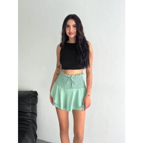 Ayrobin Şortlu Etek - Su Yeşili