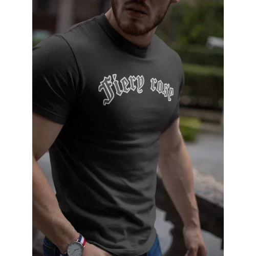 Erkek Bisiklet Yaka Baskılı Oversize T-Shirt - Siyah