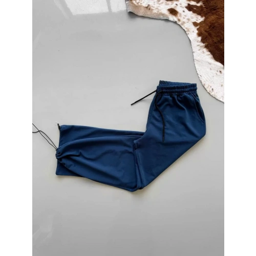 İki İplik Kumaş Baggy Alt Esofman - Turkuaz