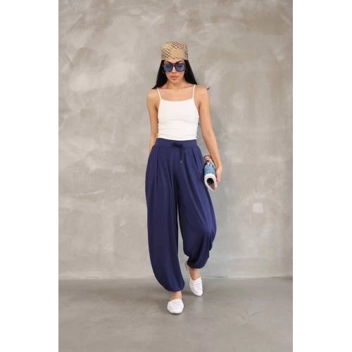 Osy Modal Yumuşak Dokulu Kumaş Şalvar Pantalon - Lacivert