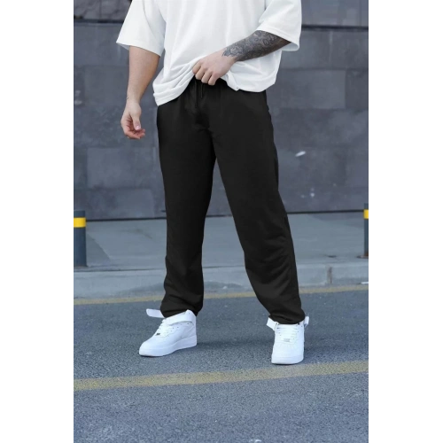 Unisex İki İplik Eşofman Altı - Siyah