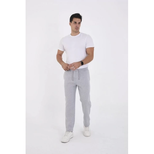 Unisex Üç İplik Basic Eşofman Pantolon - Gri