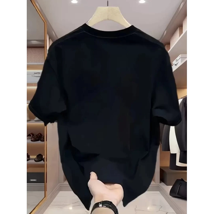 Baskılı Oversize Bisiklet Yaka T-shirt - Beyaz