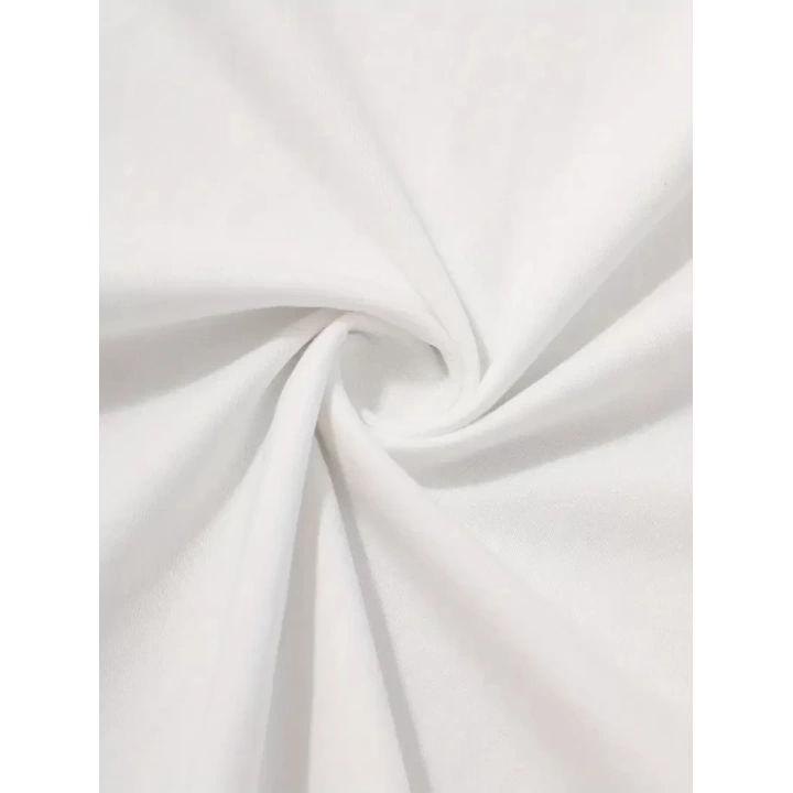 Baskılı Oversize Bisiklet Yaka T-shirt - Beyaz