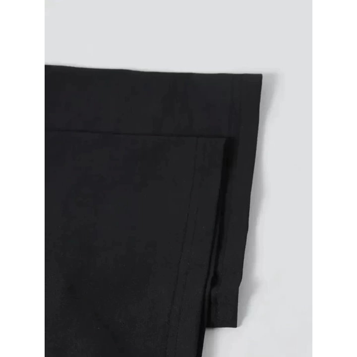 Baskılı Oversize Bisiklet Yaka T-shirt - Siyah