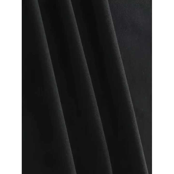 Baskılı Oversize Bisiklet Yaka T-shirt - Siyah