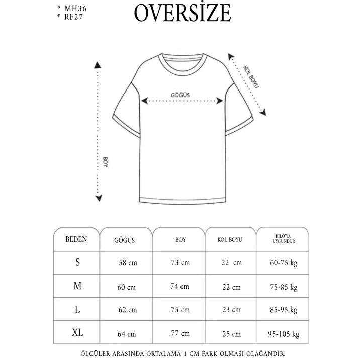 Erkek Sırt Baskılı Boyama Oversize T-shirt - Gri