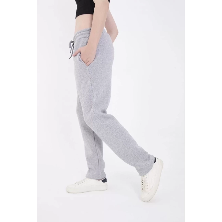 Unisex Üç İplik Basic Eşofman Pantolon - Gri