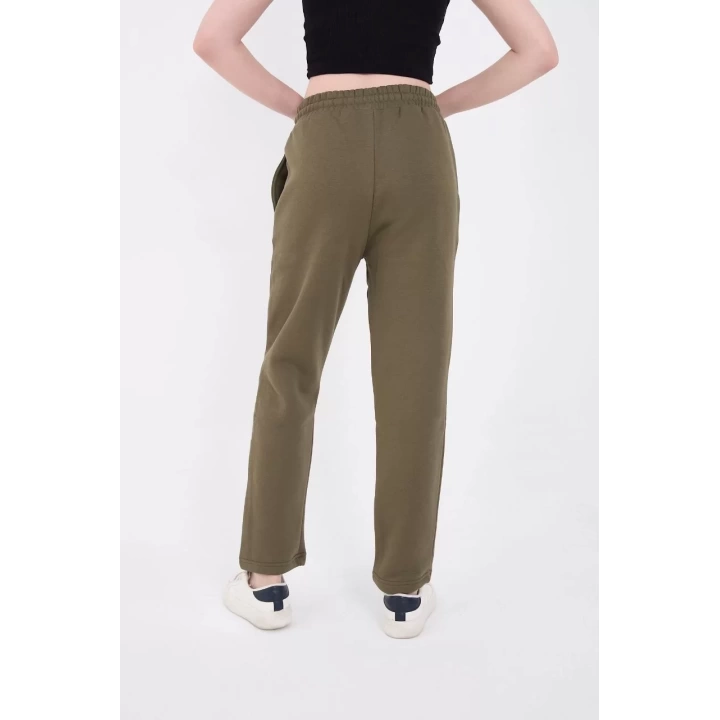 Unisex Üç İplik Basic Eşofman Pantolon - Hakİ