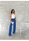 Ayrobin Oversize Kadın Pantalon - Saks
