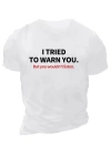 Baskılı Oversize Bisiklet Yaka T-shirt - Beyaz