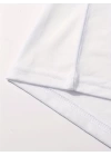 Baskılı Oversize Bisiklet Yaka T-shirt - Beyaz