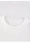 Baskılı Oversize Bisiklet Yaka T-shirt - Beyaz